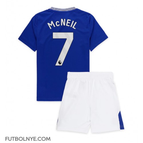 Camiseta Everton Dwight McNeil #7 Primera Equipación para niños 2024-25 manga corta (+ pantalones cortos)